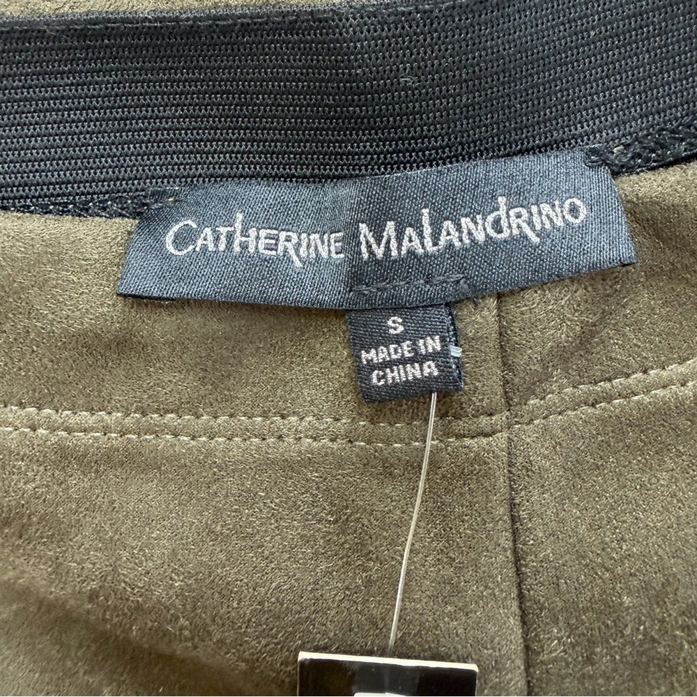Catherine Malandrino Sage Green Faux Leather Pull On Pants Size S - Picture 5 of 12